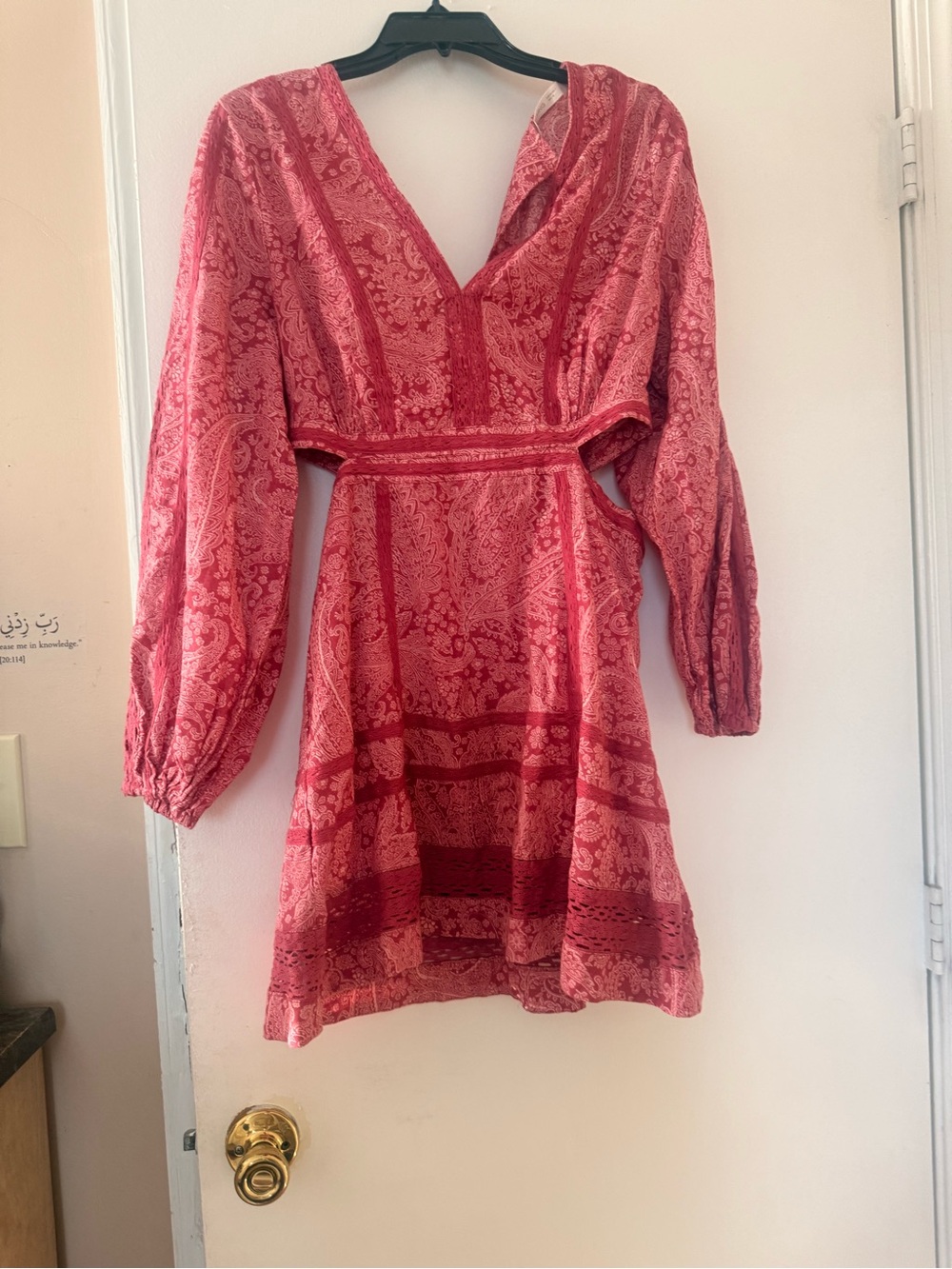Mango Women's Red Paisley Sleeveless dress